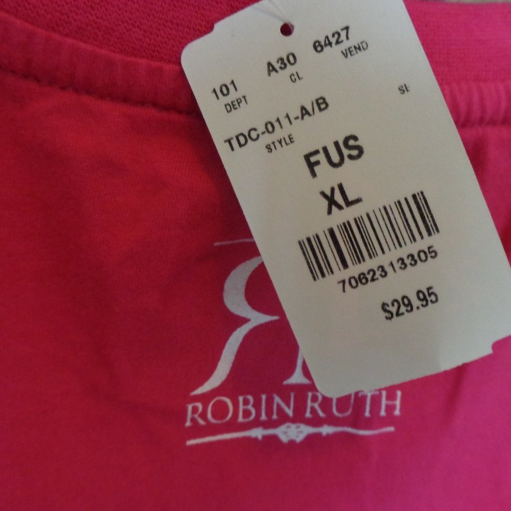 PINK NEW TOP ROBIN RUTH T SHIRT NWT - Picture 4 of 4